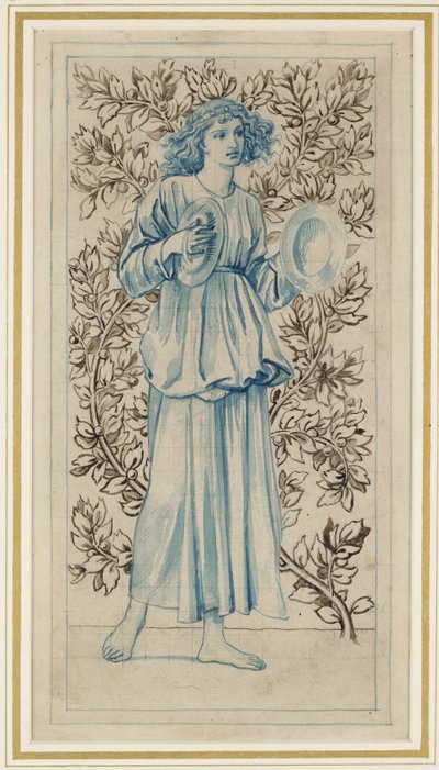 A Woman playing Cymbals by William Morris